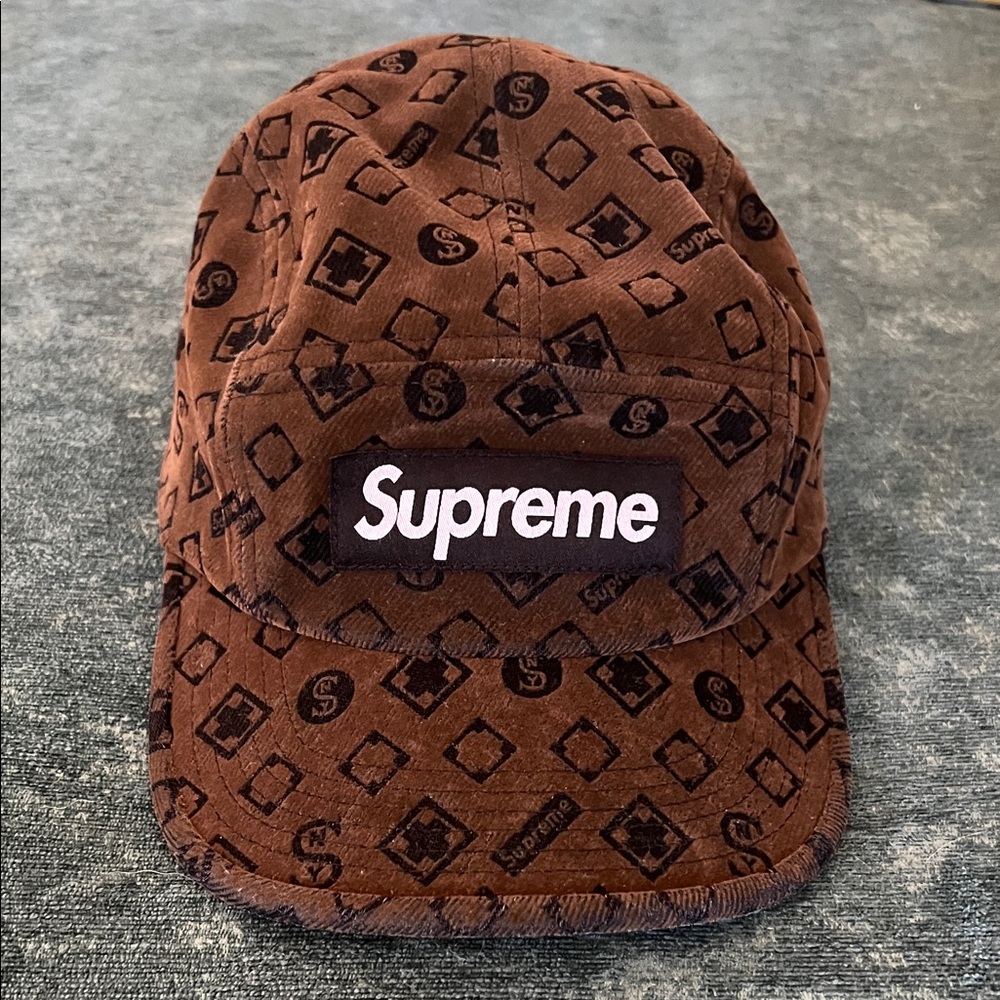 Supreme Dark Brown Logo Cap
